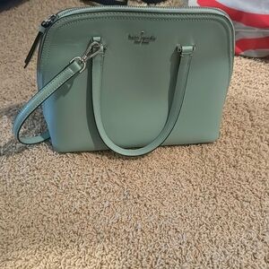 greenish blue kate spade purse